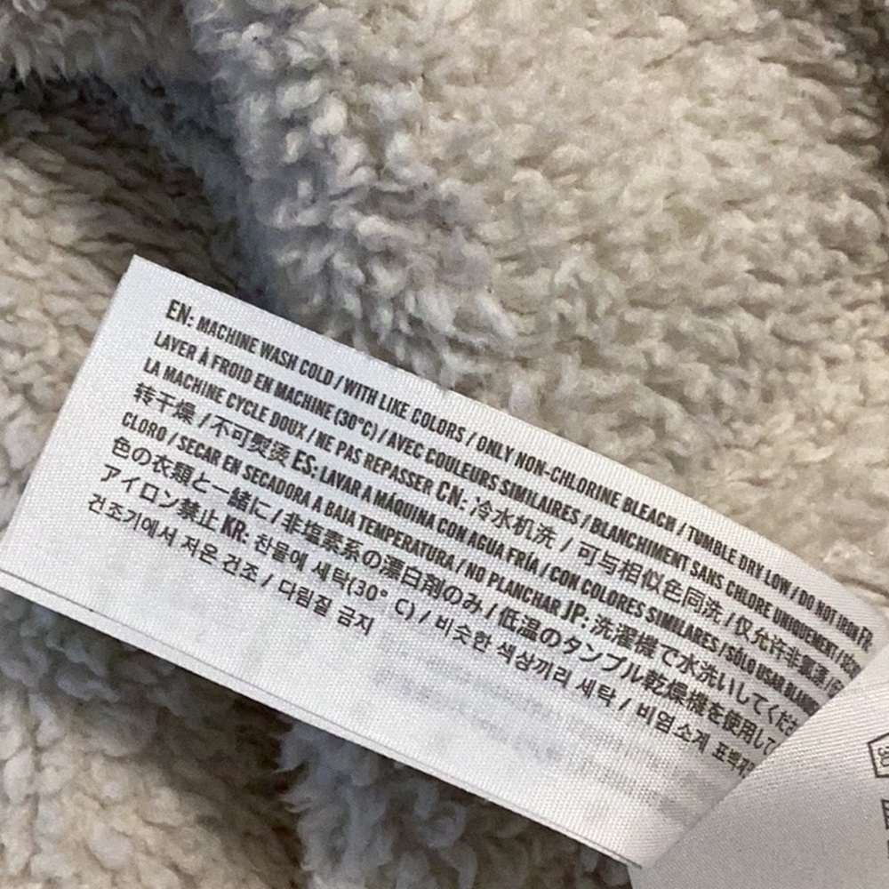 Abercrombie & Fitch Cozy Sherpa Full Front Zip Hoodie Small - Picture 8 of 8